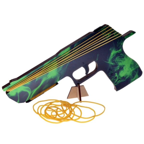 Pistolet na gumki ZIELONY DYM Jednowarstwowy