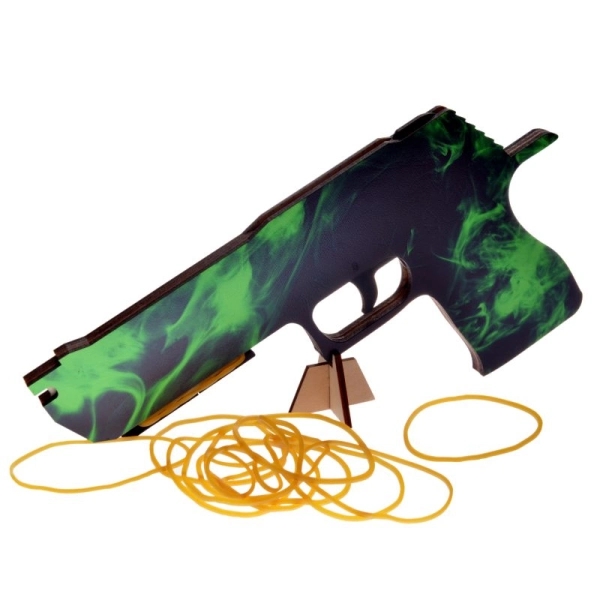 Pistolet na gumki ZIELONY DYM Jednowarstwowy