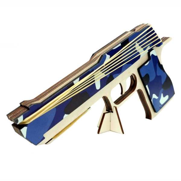 Pistolet na gumki MORO NIEBIESKIE + GRATIS