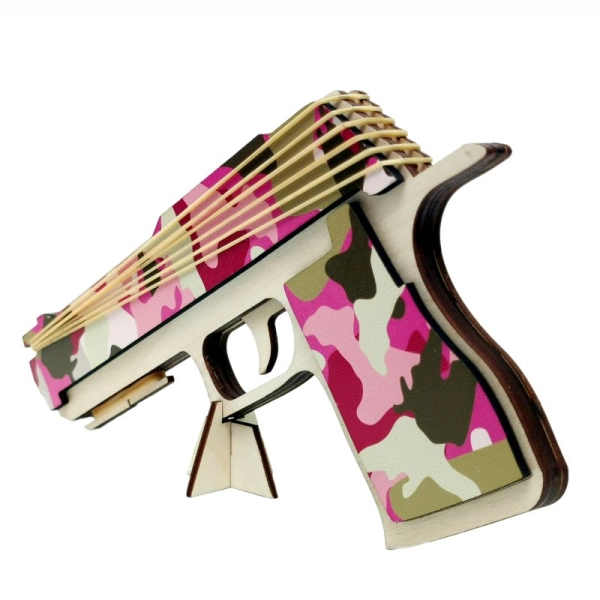 Pistolet na gumki MORO RÓŻOWE + GRATIS