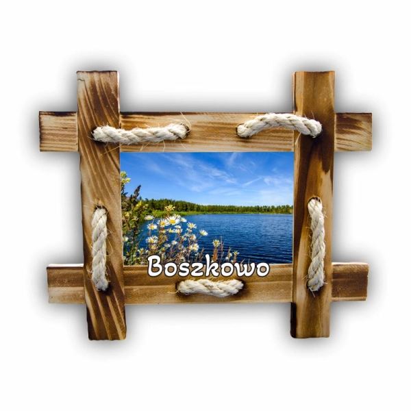 magnes drewniany, magnes z gór, magnes ramka, magnes z widoczkiem