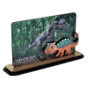 widoczek na podstawce z doklejanym dinozaurem