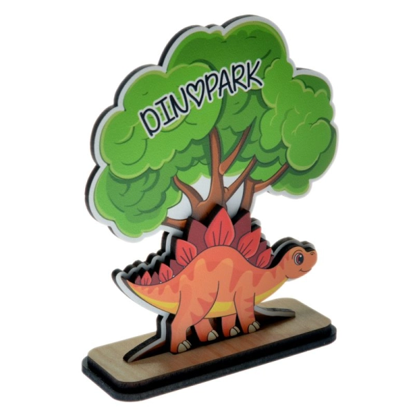 Dinozaur z ozdobnym drzewkiem