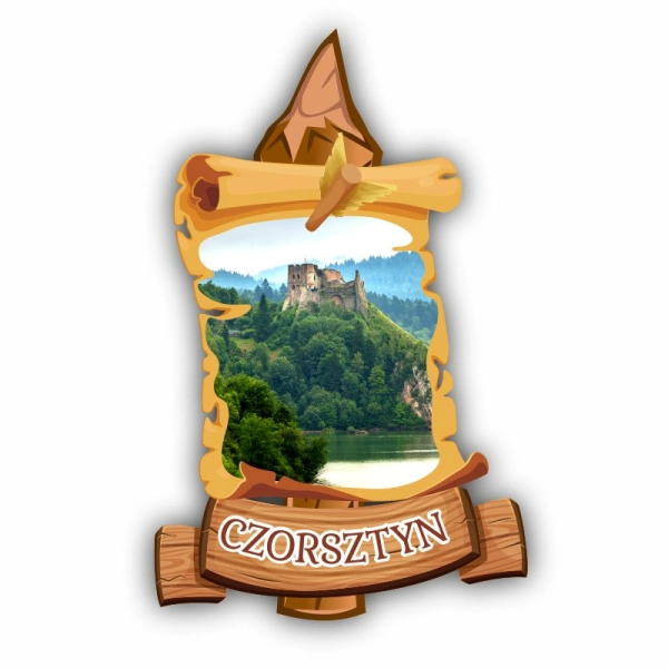 Magnes na lodówkę w kształcie drogowskazu ze zdjęciem na palu