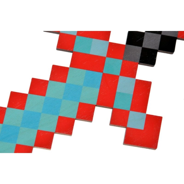 Drewniany miecz MINECRAFT Czerwony UV