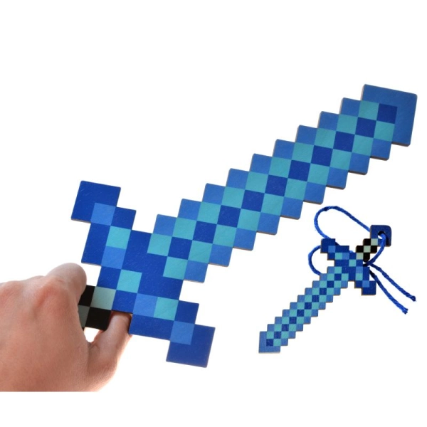 ZESTAW miecz + brelok MINECRAFT DIAMENTOWY