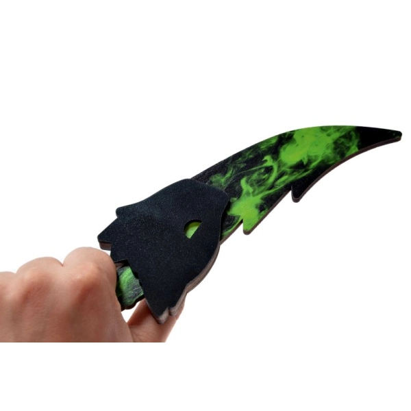 Drewniany nóż dla dzieci ZIELONY DYM