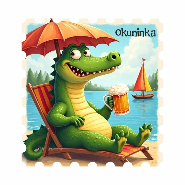 Drewniany magnes Pocztówka Kolor N2