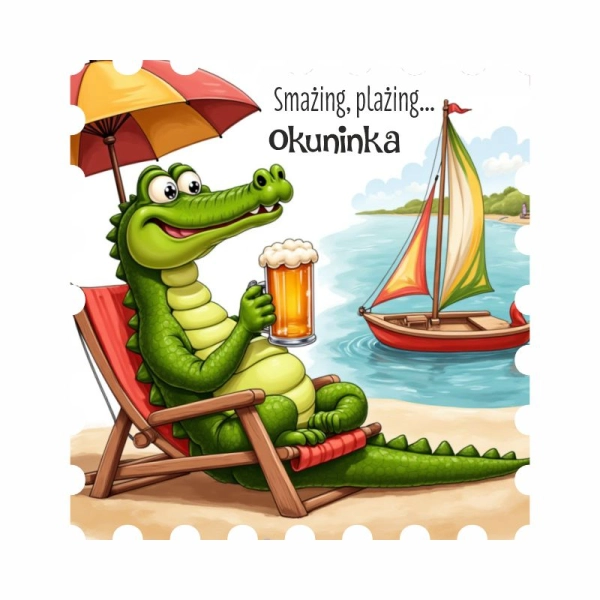 Drewniany magnes Pocztówka Kolor N7