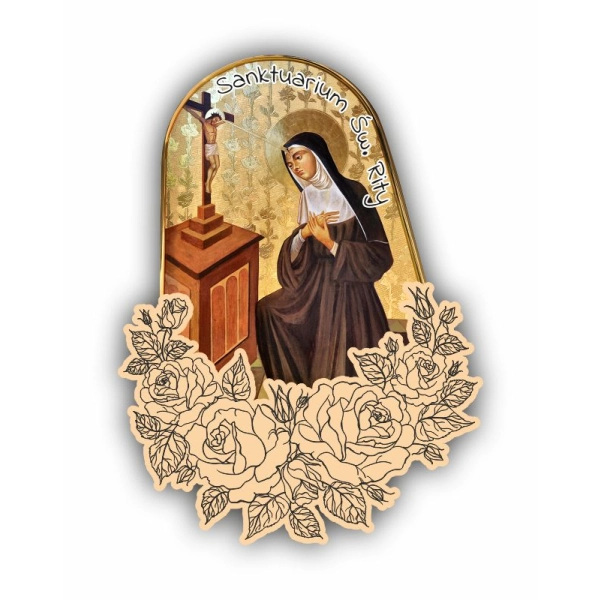 Magnes Święty obraz z grawerowanymi różami