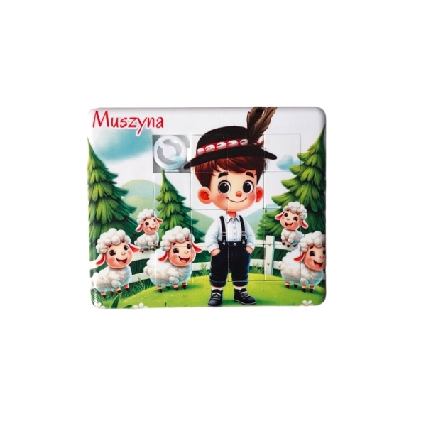 Drewniany magnes Układanka Góral MIX