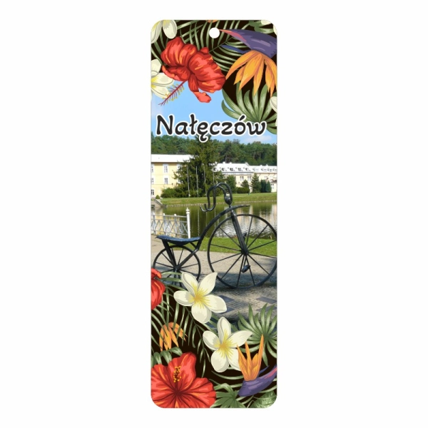 Drewniana zakładka do książki KWIATOWA z widoczkiem N2