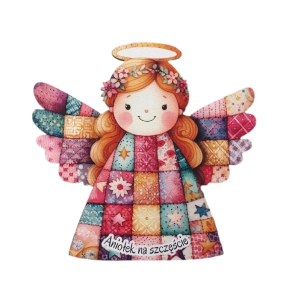 Kolorowy anioł- magnes 2D N2