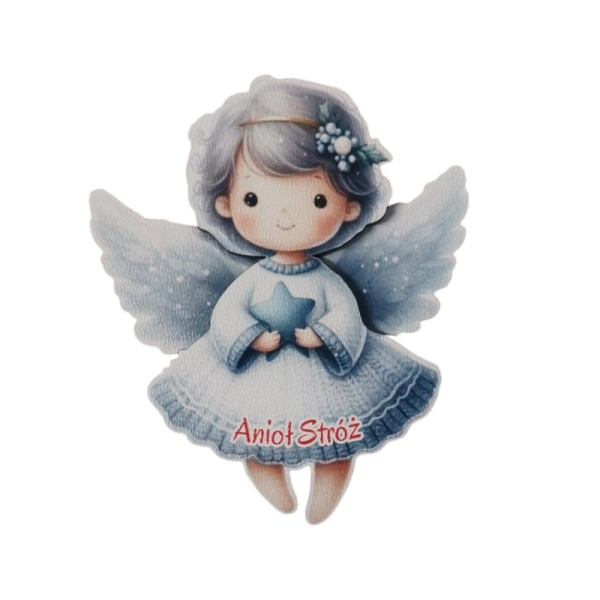 Kolorowy anioł- magnes 2D N6