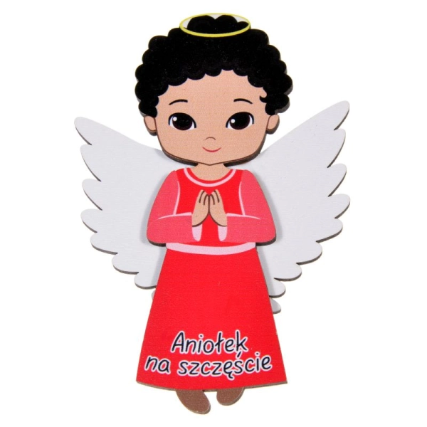 Aniołek chłopiec czerwony - magnes