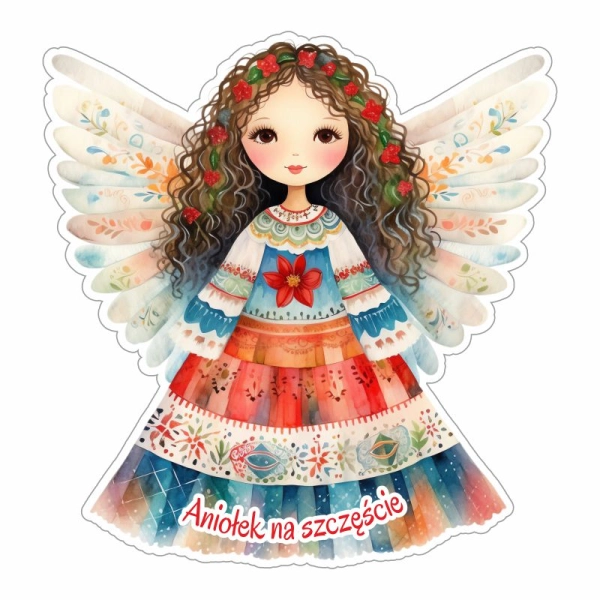 Kolorowy anioł- magnes N3