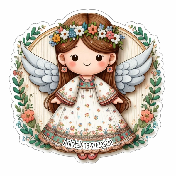 Kolorowy anioł magnes N1