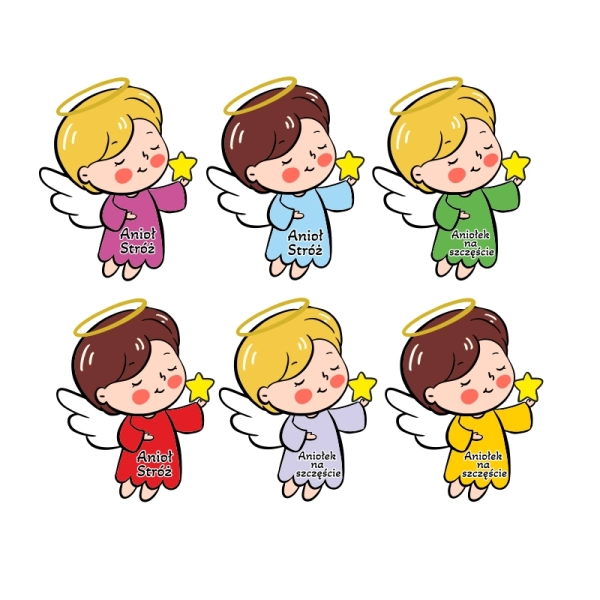 mix kolorowych aniołków