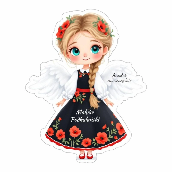 Kolorowy magnes Anioł Maki N2