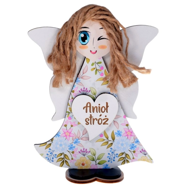 Aniołek stojący z serduszkiem N2