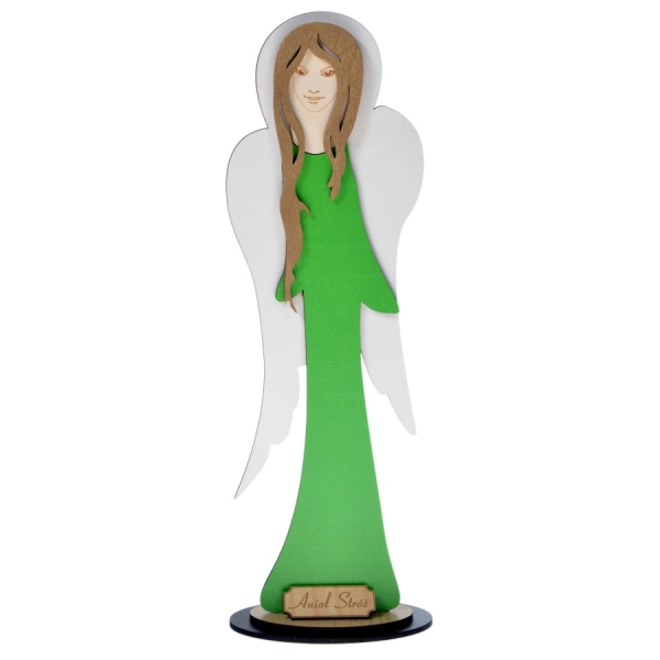 Aniołek DŁUGI malowany na podstawce