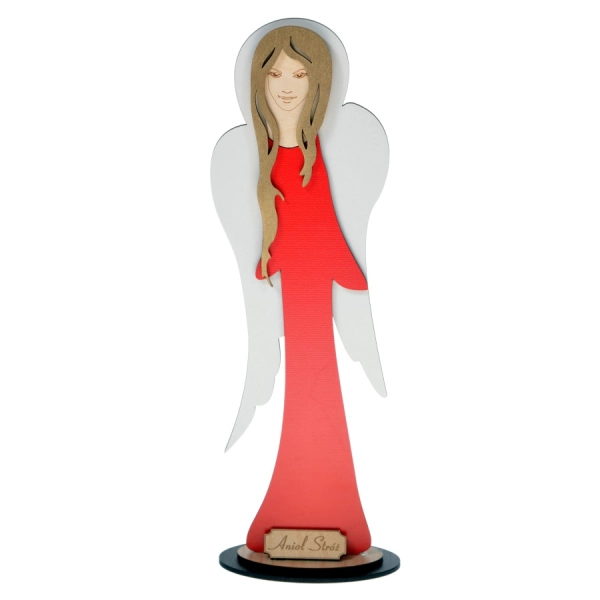 Aniołek DŁUGI malowany na podstawce