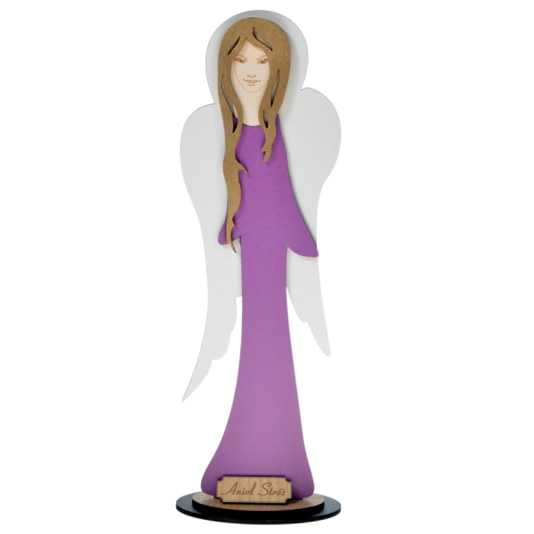 Aniołek DŁUGI malowany na podstawce