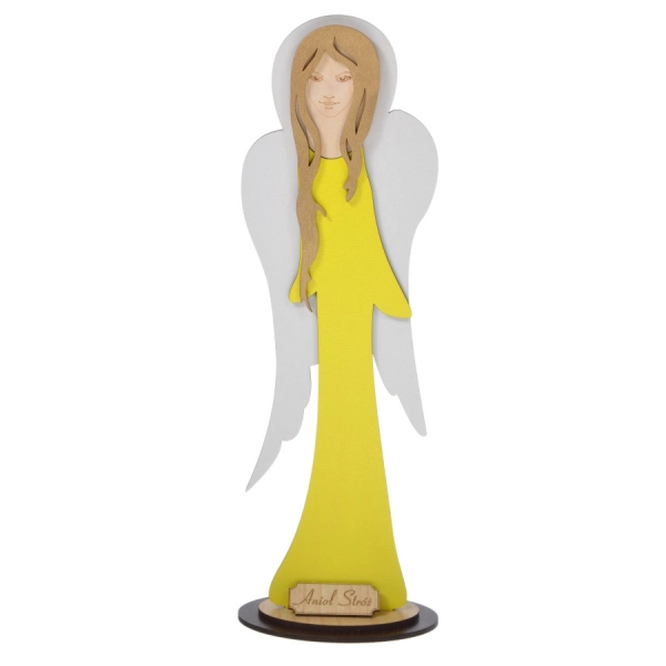 Aniołek DŁUGI malowany na podstawce