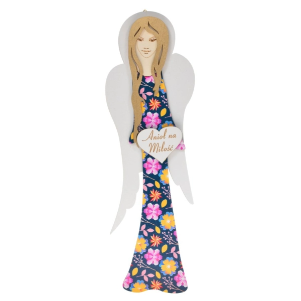 Aniołek DŁUGI zawieszka KWIATOWY MIX WZORÓW