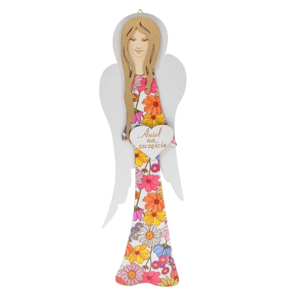 Aniołek DŁUGI zawieszka KWIATOWY MIX WZORÓW
