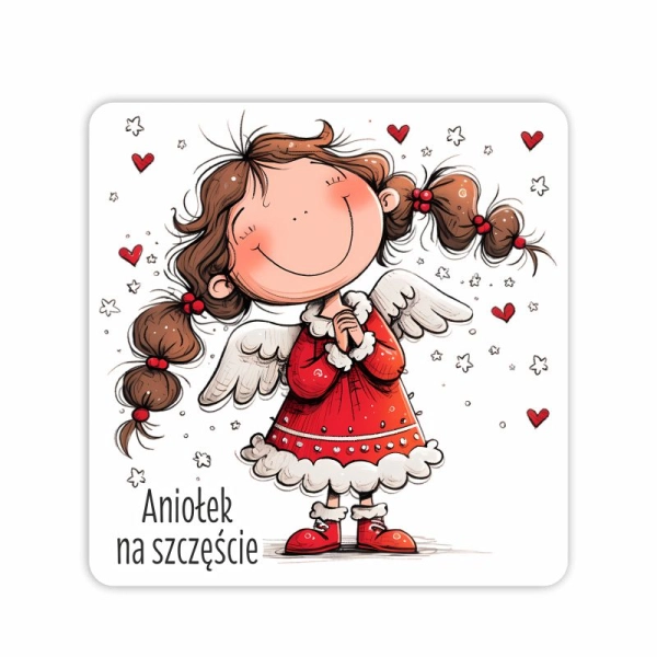 Magnes kwadrat z Aniołkami N2 MIX