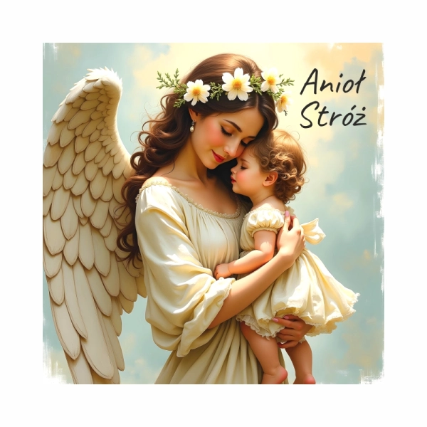 Magnes kwadrat z Aniołkami MIX