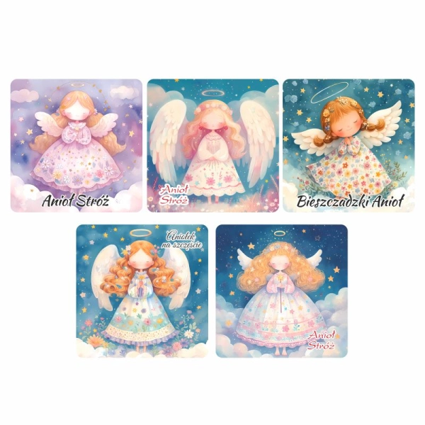 Magnes kwadrat z Aniołkami N3 MIX