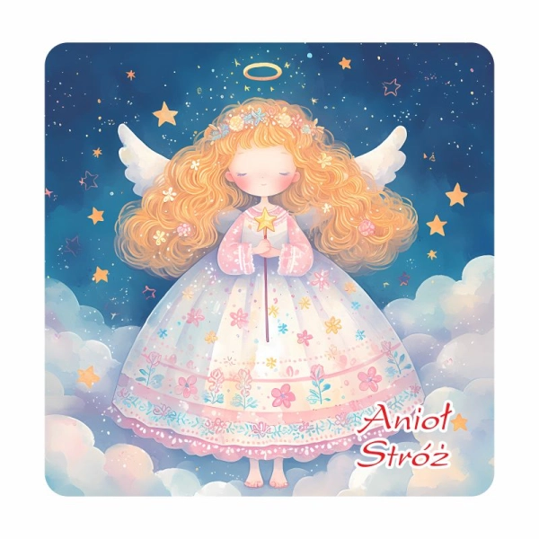 Magnes kwadrat z Aniołkami N3 MIX