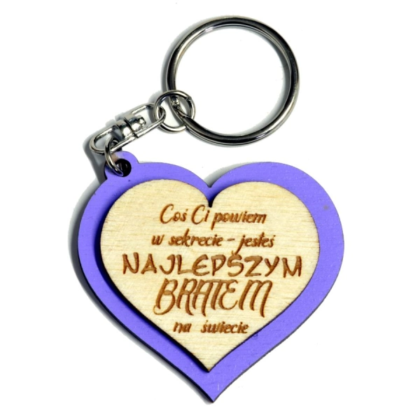 Brelok serce  z dedykacją