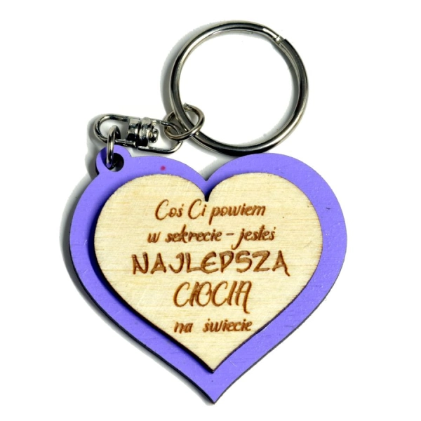 Brelok serce  z dedykacją