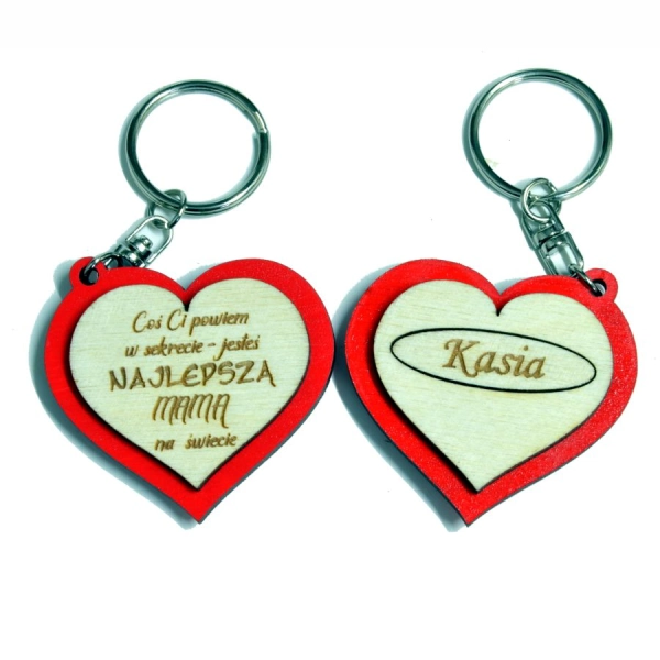 Brelok serce  z dedykacją