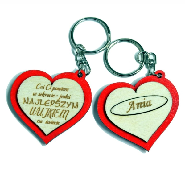 Brelok serce  z dedykacją