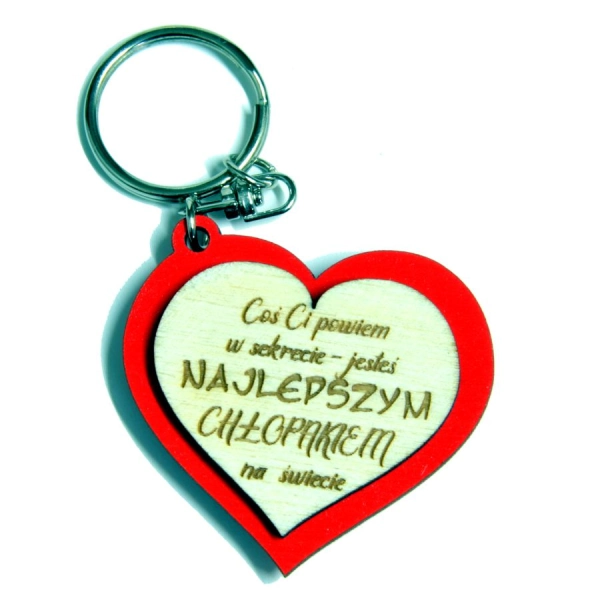 Brelok serce  z dedykacją