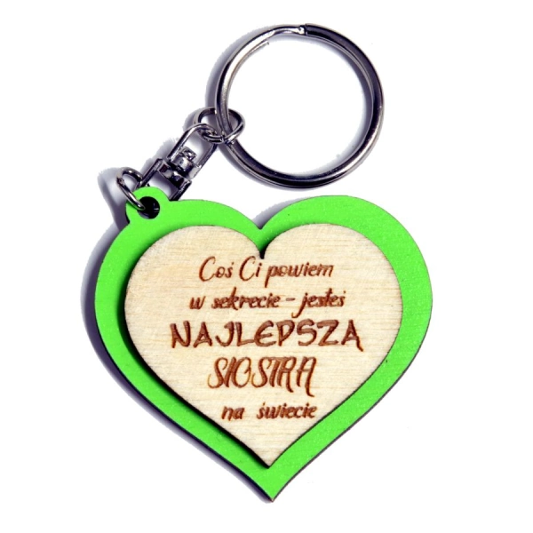 Brelok serce  z dedykacją