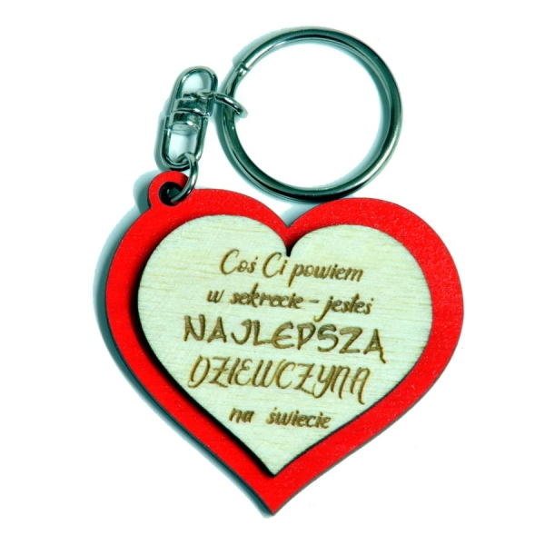 Brelok serce  z dedykacją