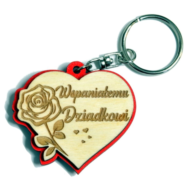 breloczek serce dla dziadka