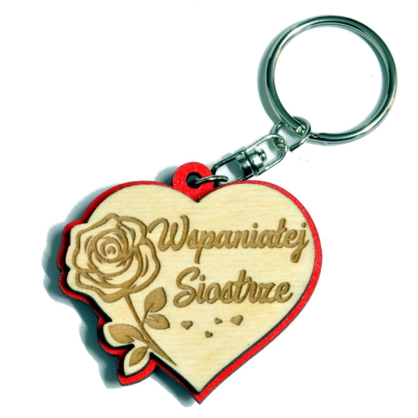 breloczek serce dla siostry