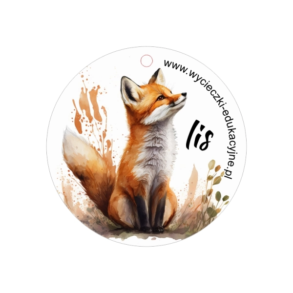 Drewniany brelok Lis