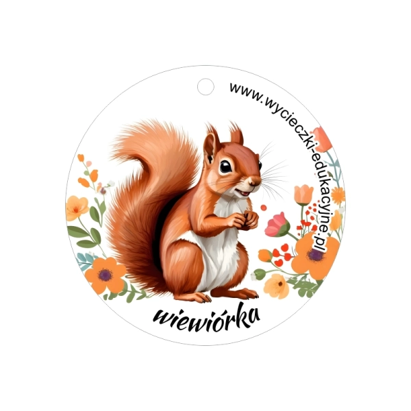 Drewniany brelok Wiewiórka
