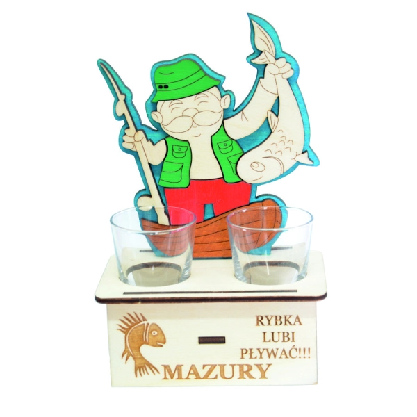 Wędkarz z kieliszkami