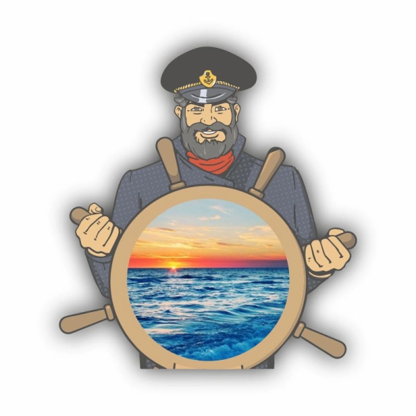 magnes znad morza, magnes koło sterowe, koło sterowe magnes, pamiątki znad morza, magnes nad jezioro, drewniany magnes,