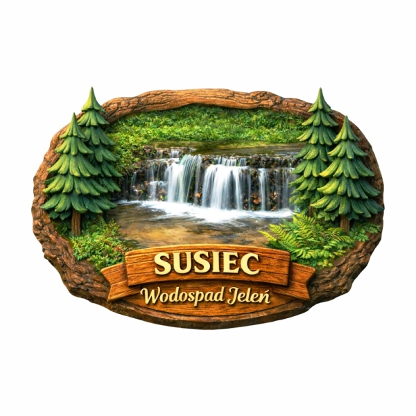 Drewniany magnes leśny N2