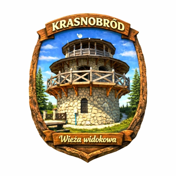 Drewniany magnes leśny N4