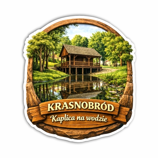 Drewniany magnes leśny N5